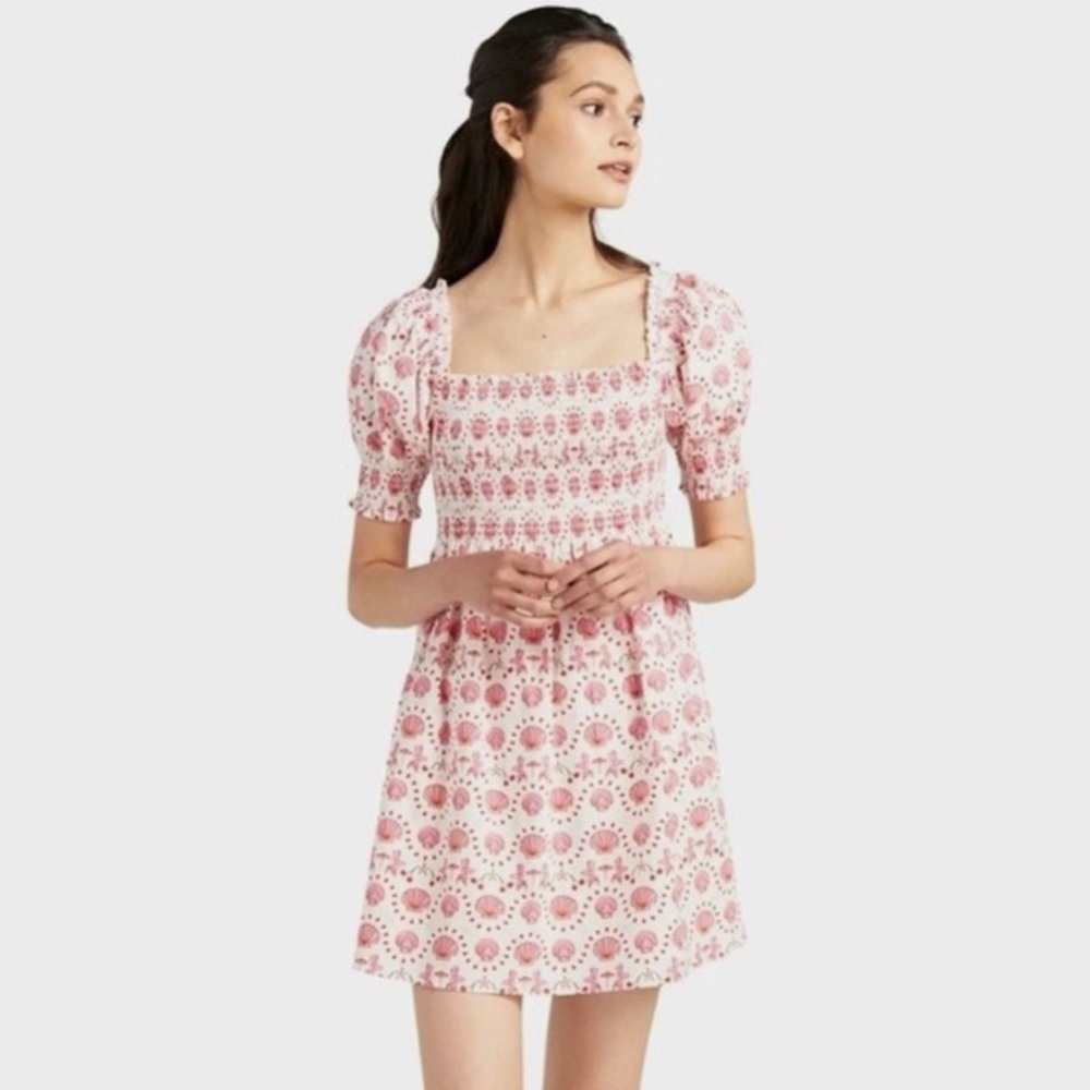 Hill House Athena Nap Mini Mermaid Seashells Dress Size XS 0 2 NEW